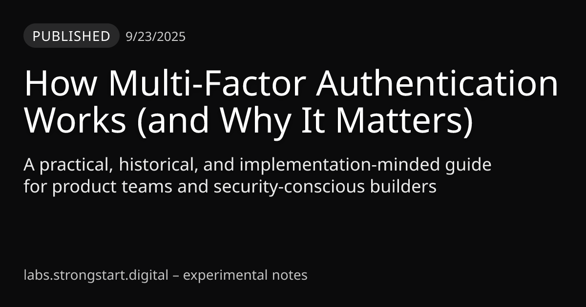 How Multi‑Factor Authentication Works (and Why It Matters)